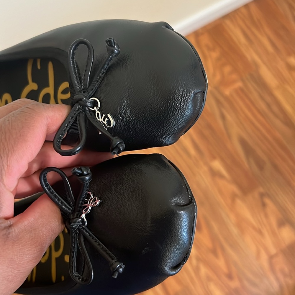 Sam Edelman Zooey Black Women's Leather Ballet Flats size 10 Used - Picture 11 of 11